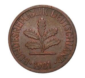 1 пфенниг 1981 года D — Фото №1