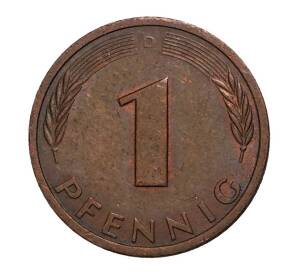 1 пфенниг 1981 года D — Фото №2