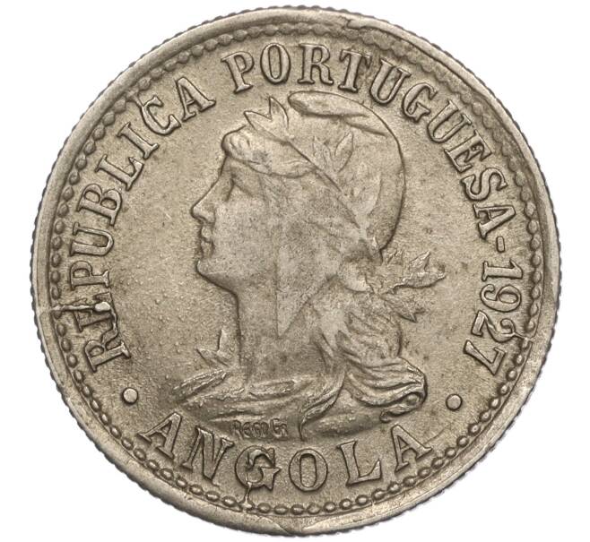 Монета 2 макуты (10 сентаво) 1927 года Португальская Ангола (Артикул K11-98383)