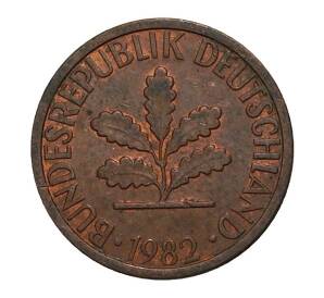 1 пфенниг 1982 года D — Фото №1