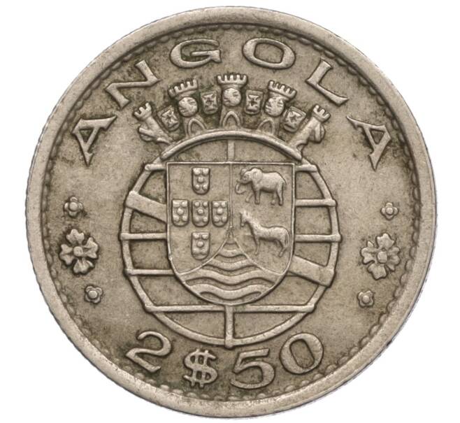 Монета 2.50 эскудо 1956 года Португальская Ангола (Артикул K11-98406)