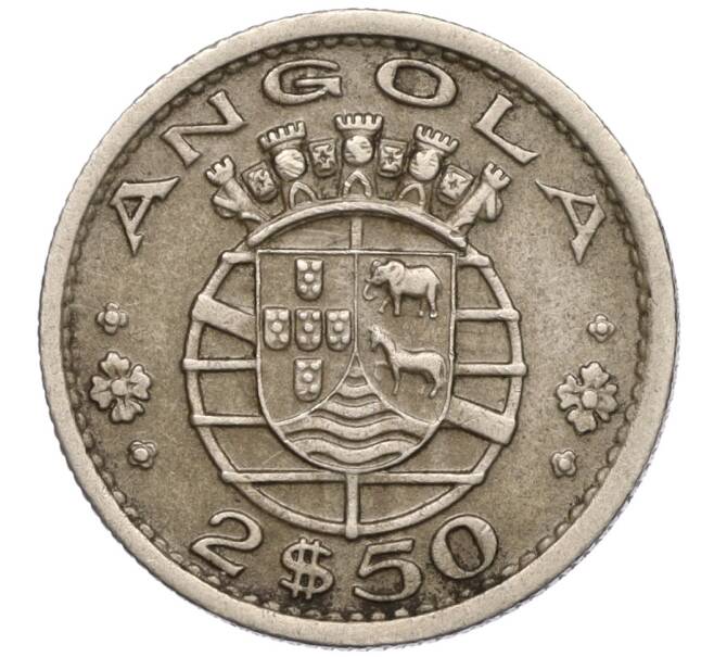 Монета 2.50 эскудо 1956 года Португальская Ангола (Артикул K11-98409)