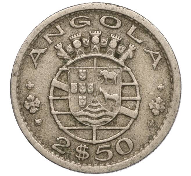 Монета 2.50 эскудо 1956 года Португальская Ангола (Артикул K11-98413)