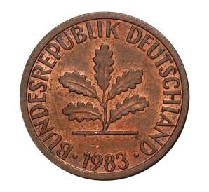 1 пфенниг 1983 года F — Фото №1