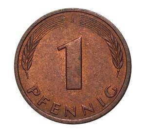 1 пфенниг 1986 года J — Фото №2