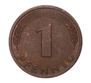1 пфенниг 1989 года G — Фото №2