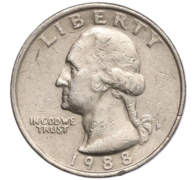 Монета 1/4 доллара (25 центов) 1988 года P США (Артикул M2-67054)