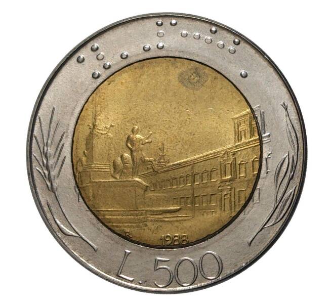 Монета 500 лир 1988 года (Артикул: M2-4109) — Фото №1