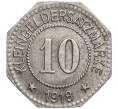 Монета 10 пфеннигов 1918 года Германия — город Цвиккау (Нотгельд) (Артикул K11-98753)