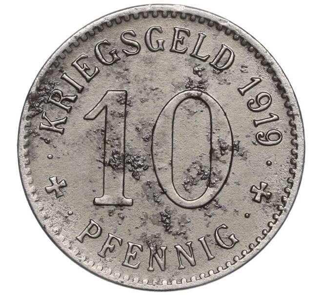 Монета 10 пфеннигов 1919 года Германия — город Тройхтлинген (Нотгельд) (Артикул K11-98771)