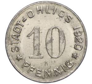 10 пфеннигов 1920 года Германия — город Олигс (Нотгельд) — Фото №2