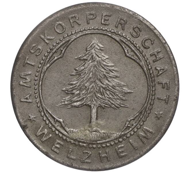 Монета 10 пфеннигов 1918 года Германия — город Вельцхайм (Нотгельд) (Артикул K11-98799)