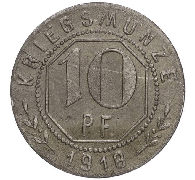 Монета 10 пфеннигов 1918 года Германия — город Вельцхайм (Нотгельд) (Артикул K11-98799)