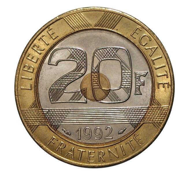 Монета 20 франков 1992 года (Артикул: M2-4135) — Фото №1
