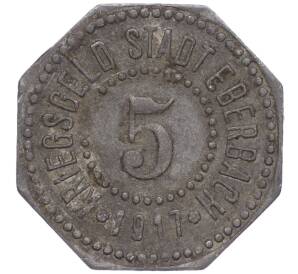 5 пфеннигов 1917 года Германия — город Эбербах (Нотгельд) — Фото №2