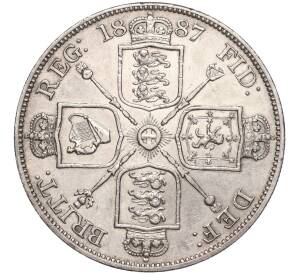 Двойной флорин (4 шиллинга) 1887 года Великобритания — Фото №1