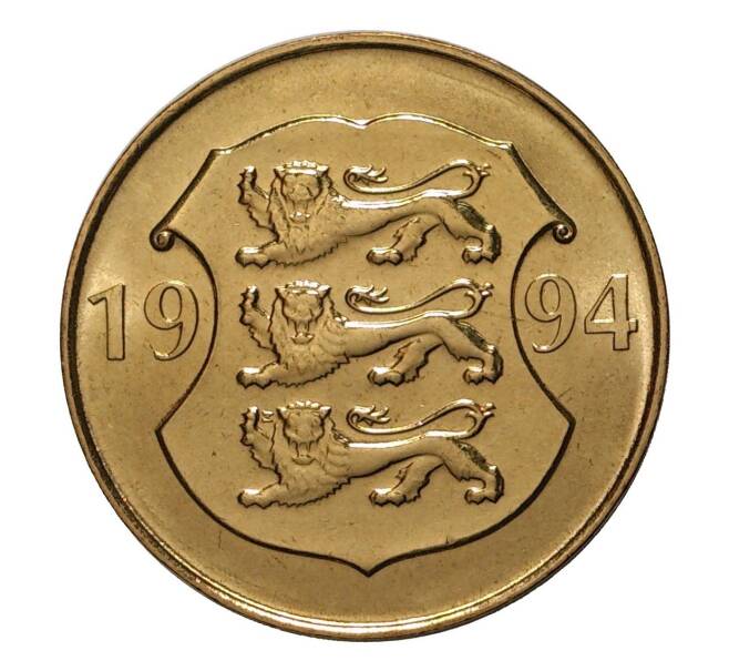 Монета 5 крон 1994 года Эстония «75 лет Банку Эстонии» (Артикул M2-4175)