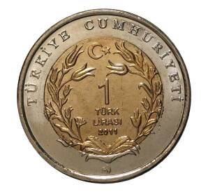 1 лира 2011 года Лев — Фото №2