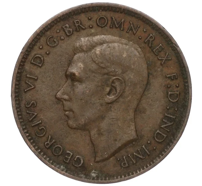Монета 1 фартинг 1939 года Великобритания (Артикул K11-99721)