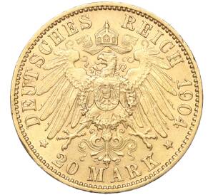 20 марок 1904 года А Германия (Пруссия) — Фото №2