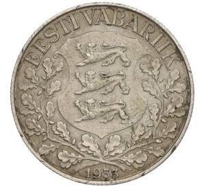 1 крона 1933 года Эстония «10-й песенный фестиваль» — Фото №2