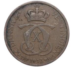 1 цент (5 бит) 1913 года Датская Вест-Индия — Фото №2