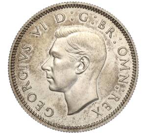 1 шиллинг 1937 года Великобритания — Шотландский тип (Лев сидит на 2 лапах) — Фото №2