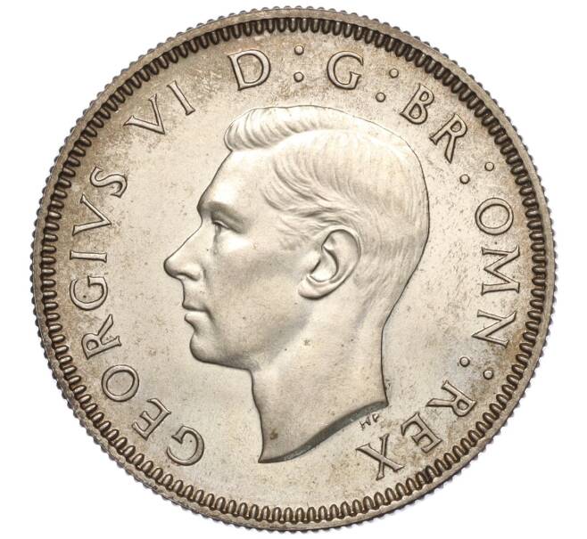 Монета 1 шиллинг 1937 года Великобритания — Английский тип (Лев стоит на 4 лапах) (Артикул: M2-67236) — Фото №2