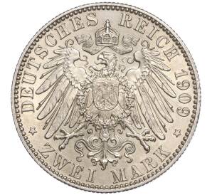 2 марки 1909 года Германия (Саксония) «500 лет Лейпцигскому университету» — Фото №2