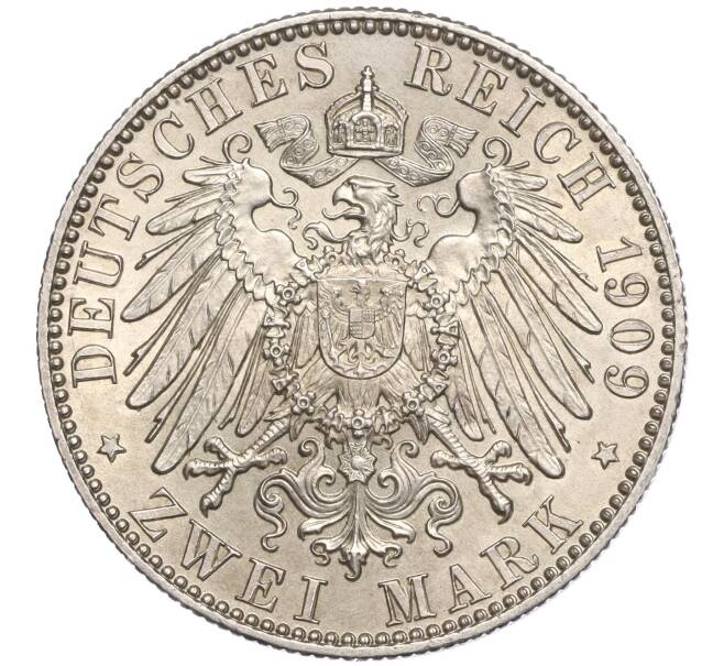 Монета 2 марки 1909 года Германия (Саксония) «500 лет Лейпцигскому университету» (Артикул: M2-67243) — Фото №2