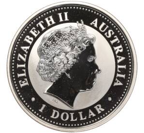 1 доллар 1999 года Австралия «Китайский гороскоп — Год кролика» (Позолота) — Фото №2