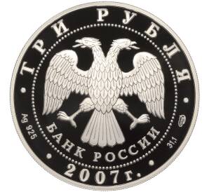 3 рубля 2007 года СПМД «Международный полярный год» — Фото №2