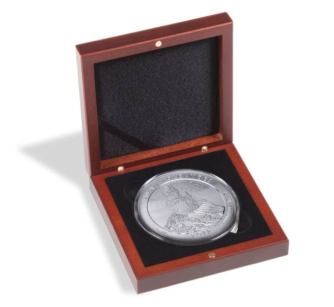 Футляр «VOLTERRA» для 1 монеты в капсуле CAPS XL 21-62 или CAPS XL 29-76. Для монет 21-76 мм LEUCHTTURM 358792 (Артикул L1-18201)
