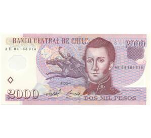 2000 песо 2004 года Чили