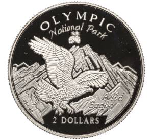 2 доллара 1996 года Острова Кука «Национальные парки США — Национальный парк Олимпик»