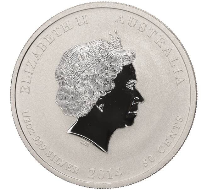 Монета 50 центов 2014 года Австралия «Китайский гороскоп — Год лошади» (Артикул K11-101005)