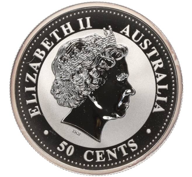 Монета 50 центов 2004 года Австралия «Китайский гороскоп — Год обезьяны» (Цветное покрытие) (Артикул K11-101008)