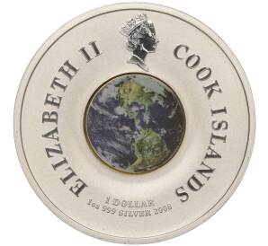 1 доллар 2008 года Острова Кука «Юрий Гагарин — первый человек в космосе»