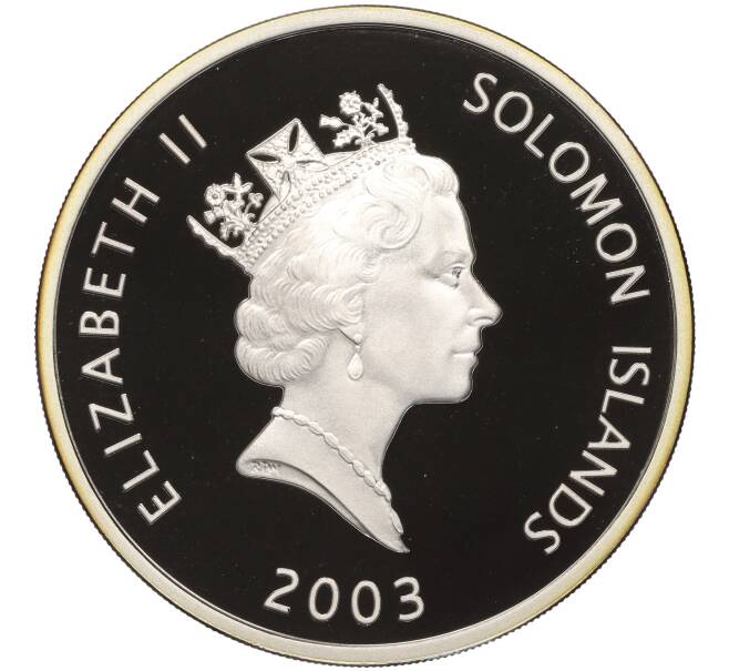 Монета 25 долларов 2003 года Соломоновы острова «Самолеты — de Havilland Comet» (Артикул K11-101054)