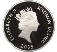 Монета 25 долларов 2005 года Соломоновы острова «Легендарные боевые корабли — Бисмарк» (Артикул K11-101060)