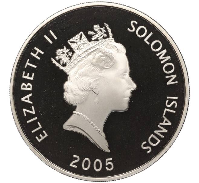 Монета 25 долларов 2005 года Соломоновы острова «Крейсер Дорсетшир» (Артикул K11-101062)