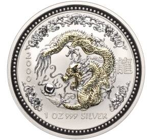 1 доллар 2000 года Австралия «Китайский гороскоп — Год дракона» (Позолота)