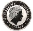 Монета 1 доллар 2006 года Австралия «Китайский гороскоп — Год собаки» (Позолота) (Артикул K11-101076)