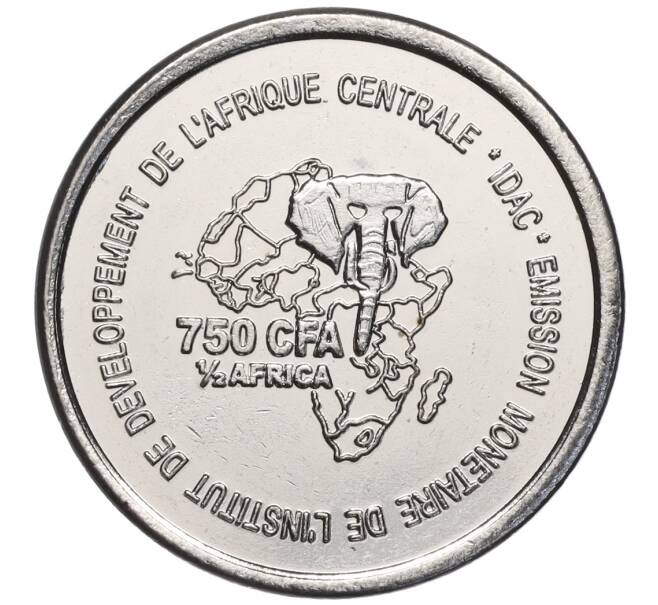 Монета 750 франков 2005 года Камерун «Пигмеи» (Артикул M2-67290)