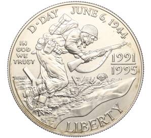 1 доллар 1993 года D США «50 лет высадке союзников в Нормандии»