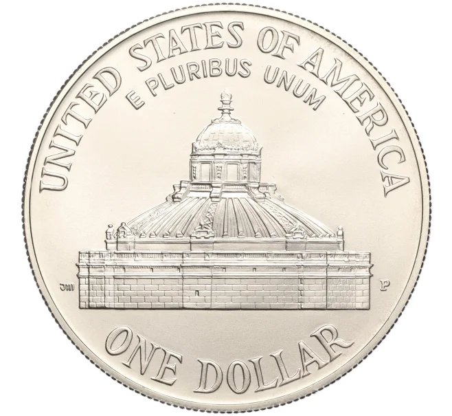 Монета 1 доллар 2000 года P США «200 лет Библиотеке Конгресса» (Артикул K11-101117)