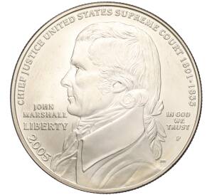 1 доллар 2005 года P США «170 лет со дня смерти Джона Маршалла»