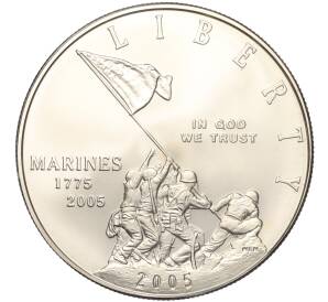 1 доллар 2005 года P США «230 лет Морской пехоте»