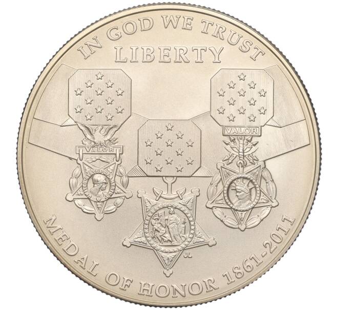 Монета 1 доллар 2011 года S США «Медаль Почета» (Артикул K11-101134)