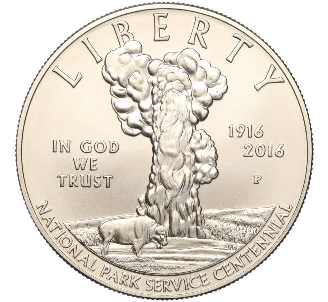 Монета 1 доллар 2016 года P США «100 лет Службе национальных парков США» (Артикул K11-101137)